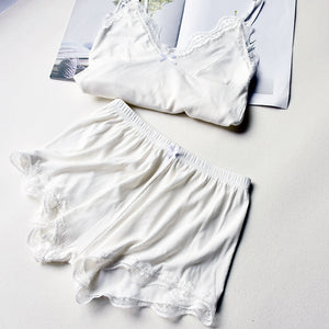 Summer Thin Lace Suit Comfortable Homewear Suit