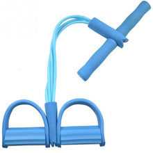 Load image into Gallery viewer, Natural Latex Foot Pedal Elastic Pull Rope with Handle Fitness Equipment Bodybuilding Expander