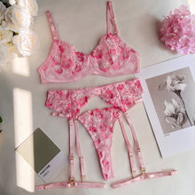 Load image into Gallery viewer, Sexy Lace Up Strap Underwear Set