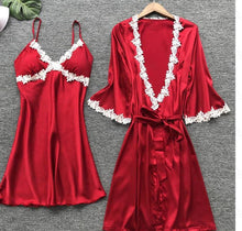 Load image into Gallery viewer, Bridal Dressing Gown Plus Size Home Wear Night Gown Bathrobe