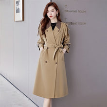 Load image into Gallery viewer, Trench Coat Women&#39;s Mid-length Casual Fashion Over The Knee Overcoat