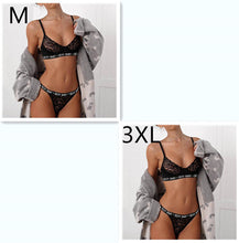 Load image into Gallery viewer, Sexy Lace Bandage Three-point Lace Sexy Lingerie Two-piece Set