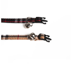 Fashion Simple Canvas Plaid Pet Collar