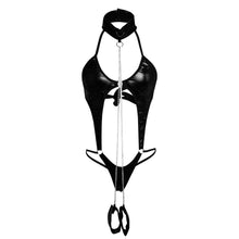 Load image into Gallery viewer, Erotic Lingerie Sexy Women&#39;S Black Patent Leather Bracelet Game Outfit