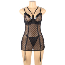 Load image into Gallery viewer, Comeondear Lace Gartered Lingerie Mesh Erotische Lingerie