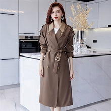 Load image into Gallery viewer, Trench Coat Women&#39;s Mid-length Casual Fashion Over The Knee Overcoat