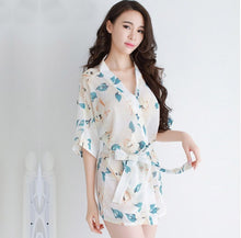 Load image into Gallery viewer, Chiffon bathrobe sexy lingerie multi-style bathrobe inside sexy suit