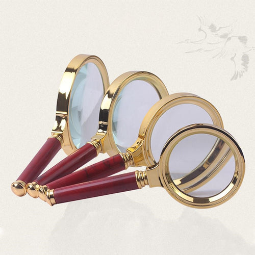 70/80/90/100mm Handheld 10X Magnifier Magnifying Glass Loupe Reading Jewelry Elderly Reading Microscope Portable Eye Loupe Glass