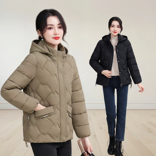 Fashion Plus Size Thermal Cotton Coat Temperament Thickening Cotton-padded Coat