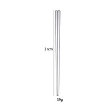 Load image into Gallery viewer, Stainless steel chopsticks Korean style solid flat chopsticks Korean style flat chopsticks solid chopsticks