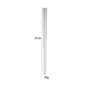 Stainless steel chopsticks Korean style solid flat chopsticks Korean style flat chopsticks solid chopsticks