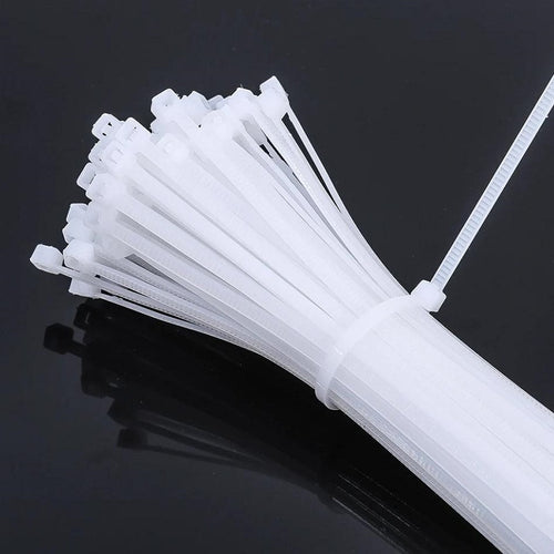 200Pcs Nylon Cable Ties Adjustable Self-locking Cord Ties Straps Fastening Loop Reusable Plastic Wire Ties For Home Office