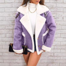 Load image into Gallery viewer, Fashion Polo Collar Plush Jacket Winter Warm Casual Jacket