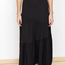 Load image into Gallery viewer, High Waist Elastic Skirt Irregular Pleated A- Line Big Hem Dress