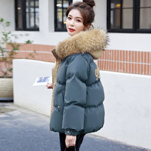 Load image into Gallery viewer, Women&#39;s Winter Korean Style Loose Mid-length Small Student Thickened White Duck Down Coat