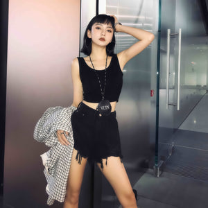 Padded Vest Women's Short Summer Navel Wrapped Chest