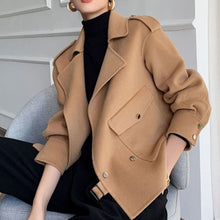 Load image into Gallery viewer, Korean Style Double-faced Woolen Goods Cashmere Coat