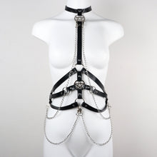 Load image into Gallery viewer, PU Material Chain Adjustable Leather Strap Binding Garment