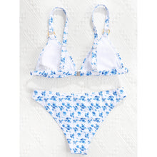 Load image into Gallery viewer, Split Printed Swimwear For Women With Sexy Chest Pads