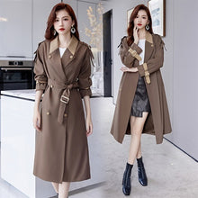 Load image into Gallery viewer, Trench Coat Women&#39;s Mid-length Casual Fashion Over The Knee Overcoat