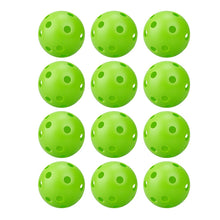 Load image into Gallery viewer, 12pcs Indoor Pickleball Balls Paddle Ball 26 Holes USAPA Pickleball Sport Training Practice Plastic Pickleball Airflow Hollow Balls
