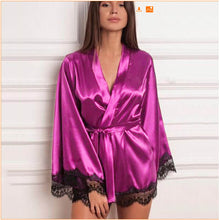 Load image into Gallery viewer, Ladies Sexy Lingerie Silk Lace Nightdress Pajamas