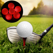 Load image into Gallery viewer, 6PCS Synthetic Rubber LED Luminous Golf Ball Bright Attractive for Night Daytime TrainingRed