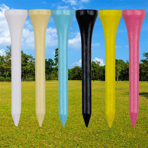 20pcs Golf Tees Durable Bamboo Tees Friendly Biodegradable Material Reduce Friction Side Spin More Stable
