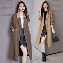 Load image into Gallery viewer, Trench Coat Women&#39;s Mid-length Casual Fashion Over The Knee Overcoat