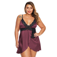 Load image into Gallery viewer, Plus Size Sexy Lingerie Homewear Women&#39;s Lace Lace Pajamas For Fat Girls