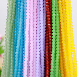 50pcs/lot 8mm Glass Beads Beautiful Multicolor Beads Handmade Diy Bracelet Necklace Bracelet Jewelry Handmade Beads Accessories Wholesale