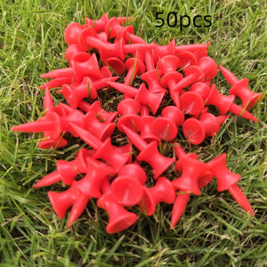 500Pcs Golf Tees Unbreakable Step Down Plastic Castle Nail Limit Pin Outdoor Golfer Accessory