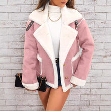 Load image into Gallery viewer, Fashion Polo Collar Plush Jacket Winter Warm Casual Jacket