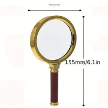 Load image into Gallery viewer, 70/80/90/100mm Handheld 10X Magnifier Magnifying Glass Loupe Reading Jewelry Elderly Reading Microscope Portable Eye Loupe Glass