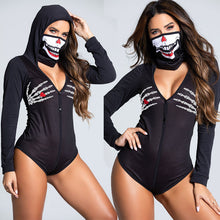 Load image into Gallery viewer, Halloween Hooded PNE-piece Suit Zombie Skeleton Suit