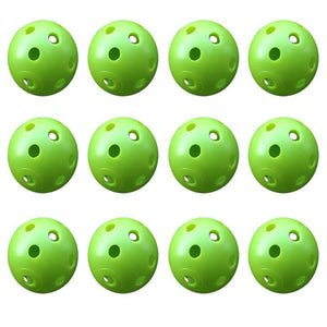 12pcs multicolor Plastic Golf Training Balls Airflow Hollow Golf Balls for Driving Range Swing Practice new