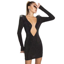 Load image into Gallery viewer, Sexy Rhinestone Bandage One-piece Dress Cross Border Foreign Trade Sexy Tight