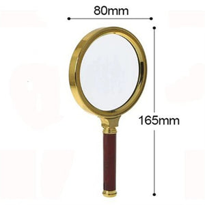 70/80/90/100mm Handheld 10X Magnifier Magnifying Glass Loupe Reading Jewelry Elderly Reading Microscope Portable Eye Loupe Glass