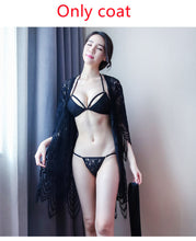 Load image into Gallery viewer, Sexy Lace Transparent Bohemian Sling Sexy Lingerie Hollow Pajamas Nightdress Set