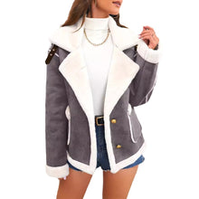 Load image into Gallery viewer, Fashion Polo Collar Plush Jacket Winter Warm Casual Jacket