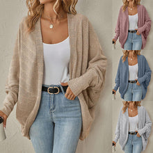 Load image into Gallery viewer, Women&#39;s Fashionable Batwing Sleeve Cardigan Loose Knitted Coat