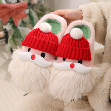 Load image into Gallery viewer, Cute Christmas Santa Claus Home Slippers Winter Warm Indoor Non-slip Floor Plush Shoes For Women