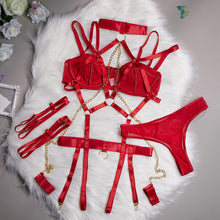 Load image into Gallery viewer, Lingerie Role Play Chain Set 4 Piece Women