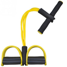 Load image into Gallery viewer, Natural Latex Foot Pedal Elastic Pull Rope with Handle Fitness Equipment Bodybuilding Expander