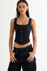 Women's Fashion Slim Fit Denim Vest