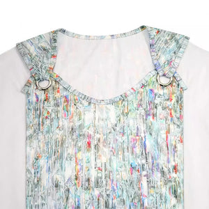 Women's Fashion Metal Buckle Printed Sleeveless Top