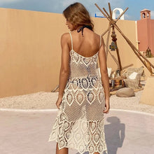 Load image into Gallery viewer, Hollow-out Crocheted Beach Dress Vacation Style