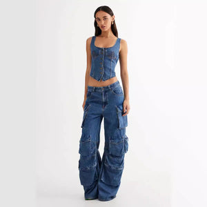 Women's Fashion Slim Fit Denim Vest