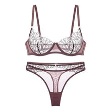 Load image into Gallery viewer, Sexy Underwear Shell Embroidery Bra Set