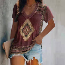 Load image into Gallery viewer, Ethnic Style Two Layers Collar Short Sleeve